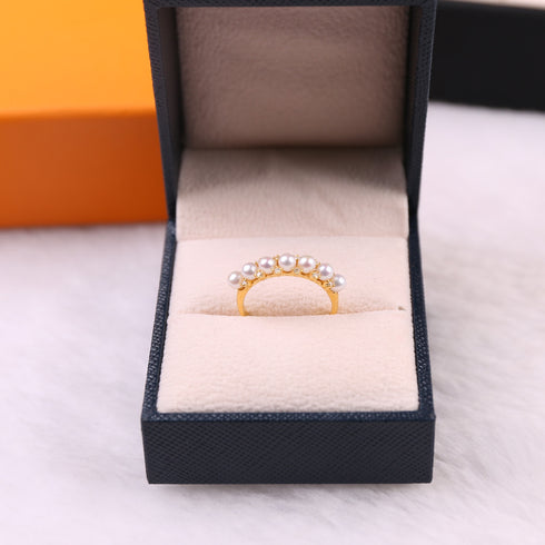Garland Pearl Zirconia Ring - 18K Gold Vermeil